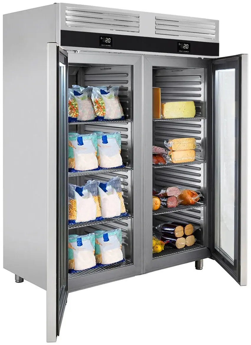 Combinație frigider-congelator GGM Gastro Premium KTKF1400GD (Inox) - 2