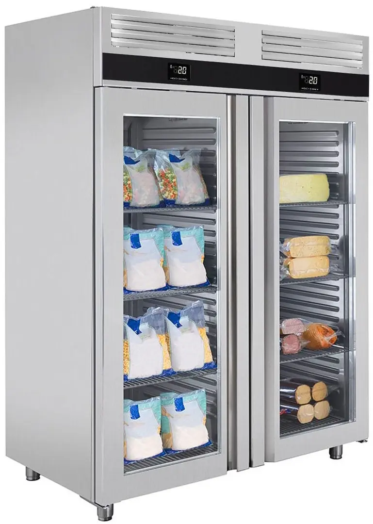 Combinație frigider-congelator GGM Gastro Premium KTKF1400GD (Inox)