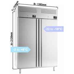 Combinație frigider-congelator GGM Gastro Premium Plus KGI148T2MT (Inox) Thumb