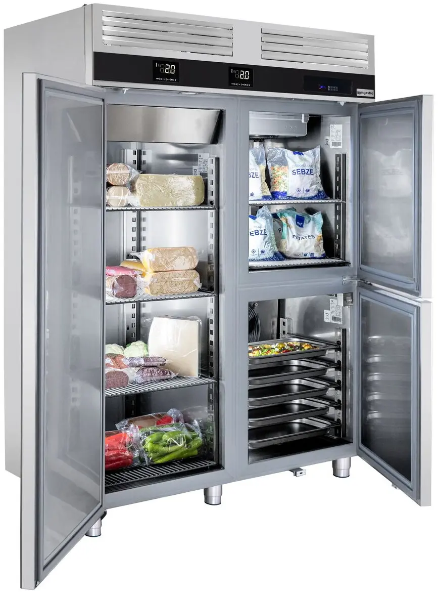Frigider-congelator cu compartiment de soc termic GGM Gastro Premium KTKF1400T3D (Inox) - 3