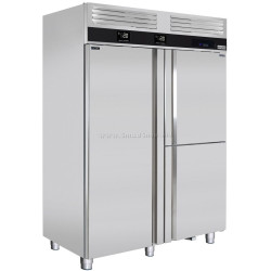 Frigider-congelator cu compartiment de soc termic GGM Gastro Premium KTKF1400T3D (Inox)