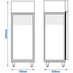 Холодильный шкаф для пасты GGM Gastro Premium Plus PKSSA585GN (Inox) Thumb