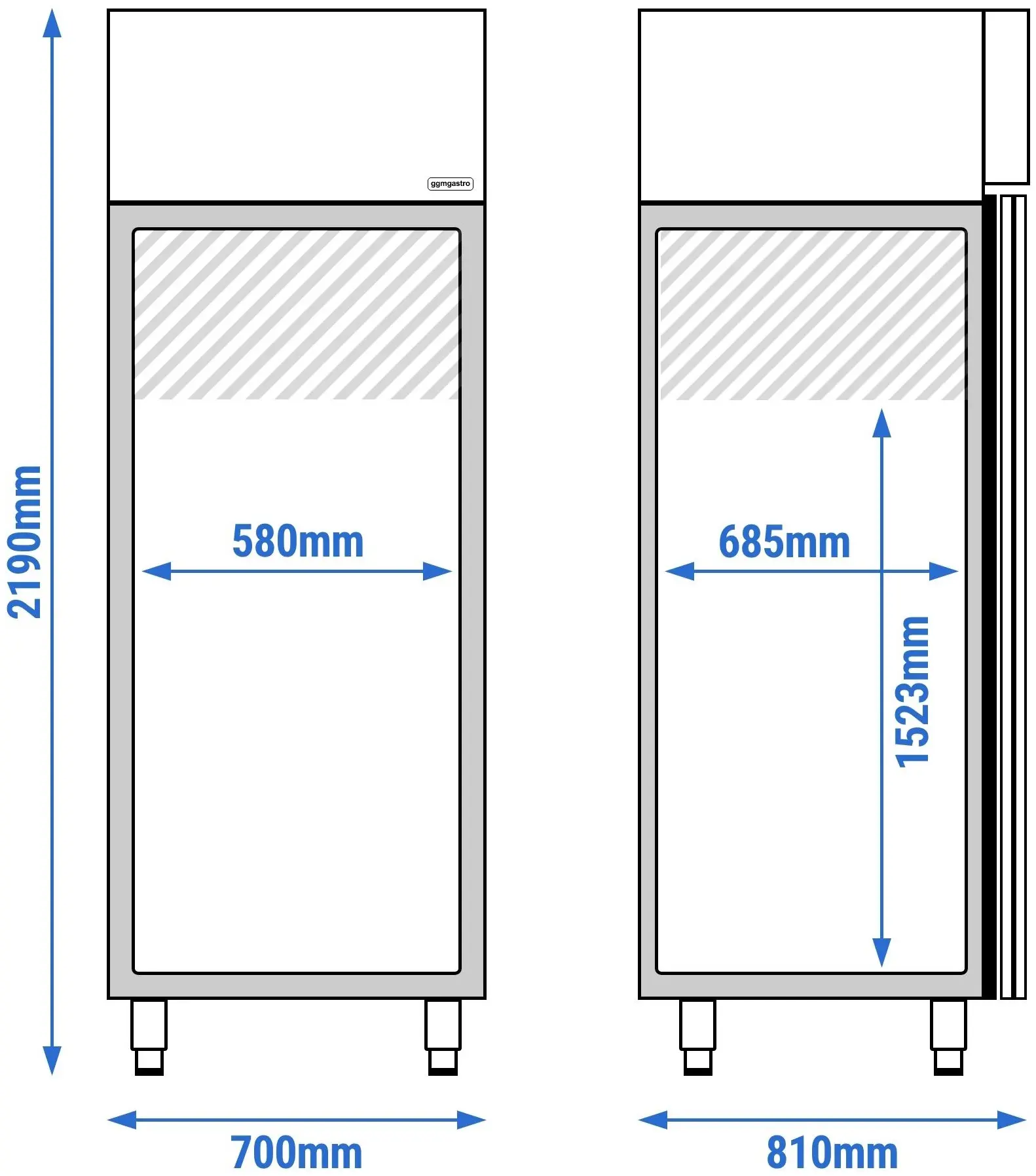 Dulap frigorific pentru paste GGM Gastro Premium Plus PKSSA585N (Inox) - 4