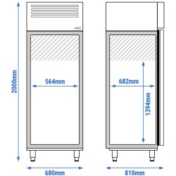 Dulap frigorific pentru pește GGM Gastro Eco KFG530T1ND (Inox) Thumb