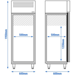 Dulap frigorific pentru pește GGM Gastro Premium KSF664F (Inox) Thumb