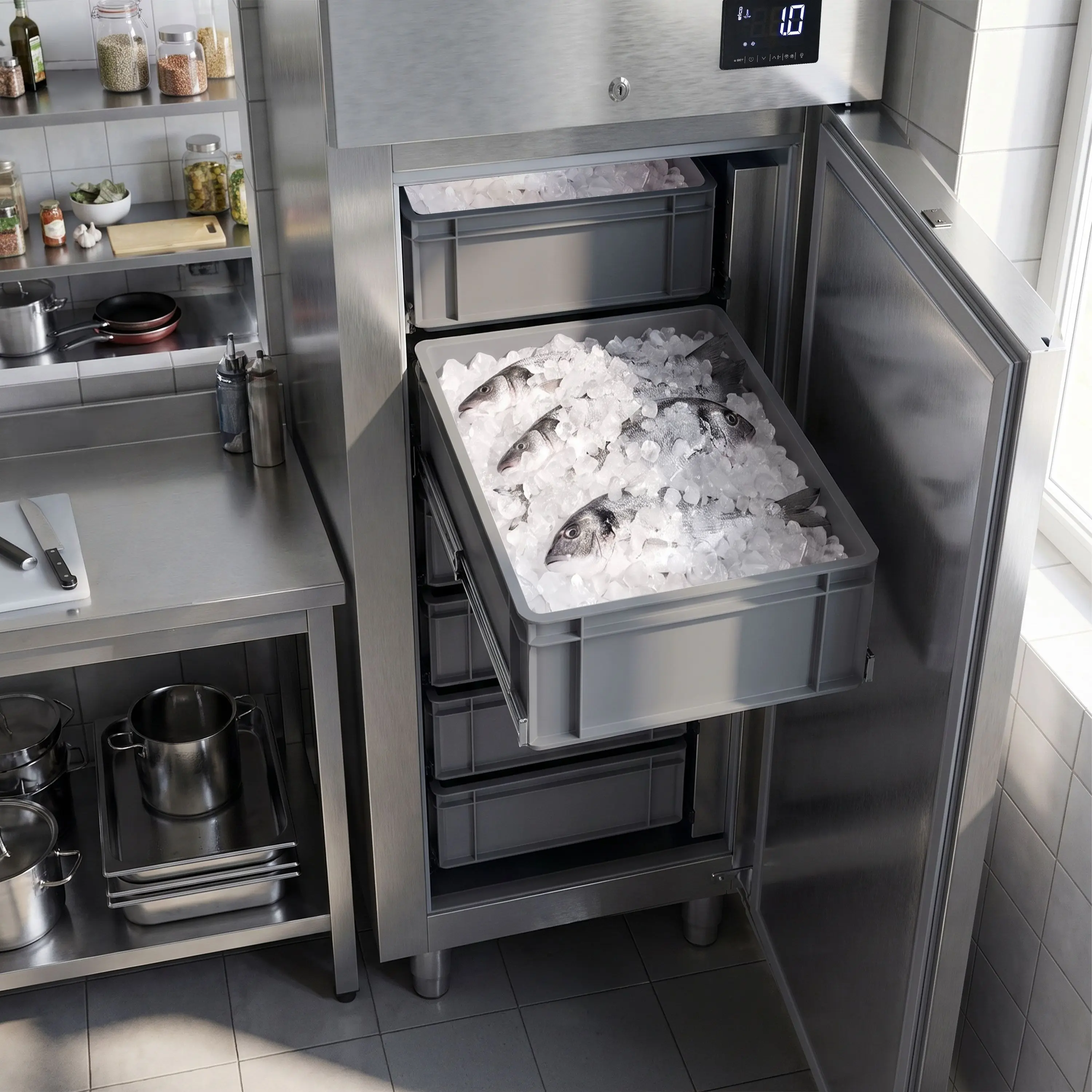 Dulap frigorific pentru pește GGM Gastro Premium Plus FEI78T1 (Inox) - 2