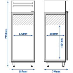 Dulap frigorific pentru pește GGM Gastro Premium Plus FEI78T1 (Inox) Thumb