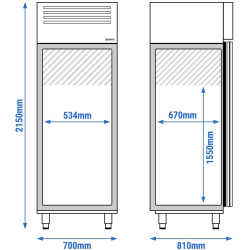 Dulap frigorific pentru ciocolată GGM Gastro Premium SKSF700 (Inox) Thumb