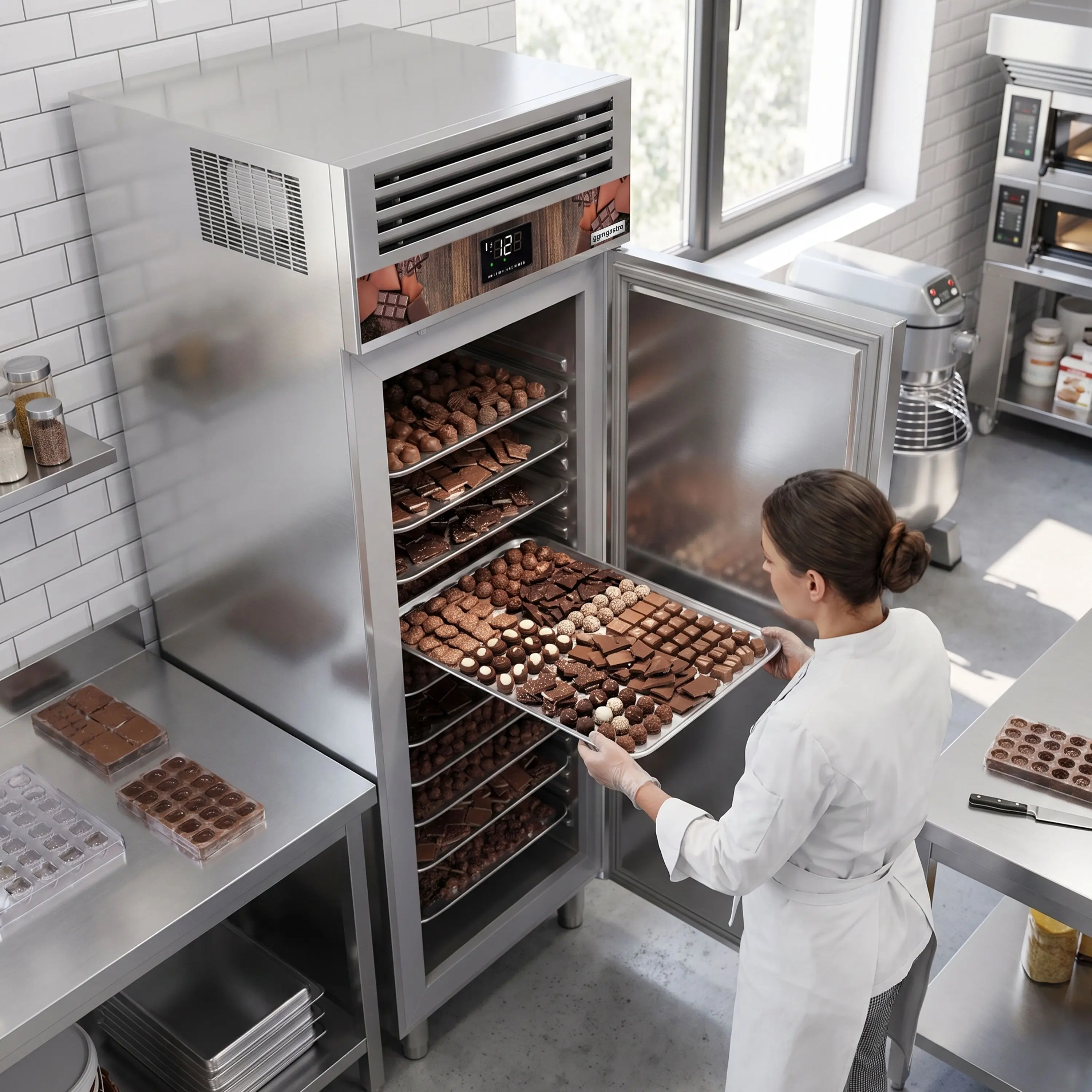 Dulap frigorific pentru ciocolată GGM Gastro Premium SKSF700 (Inox) - 9