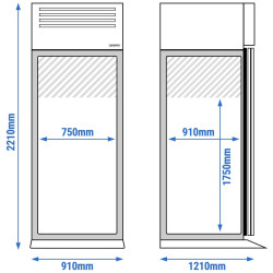 Dulap frigorific pentru cărucior GGM Gastro Premium EKF912T1 (Inox) Thumb