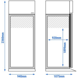 Dulap frigorific pentru cărucior GGM Gastro Premium Plus EKGI912T1 (Inox) Thumb
