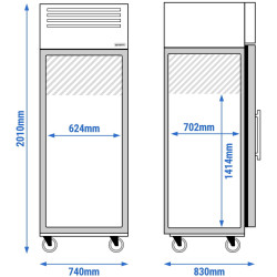Dulap frigorific GGM Gastro Eco KG700GND (Inox) Thumb