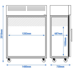 Dulap frigorific GGM Gastro Eco KS1200GND (Inox) Thumb