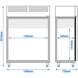 Холодильный шкаф GGM Gastro Eco KS1200ND (Inox) Thumb
