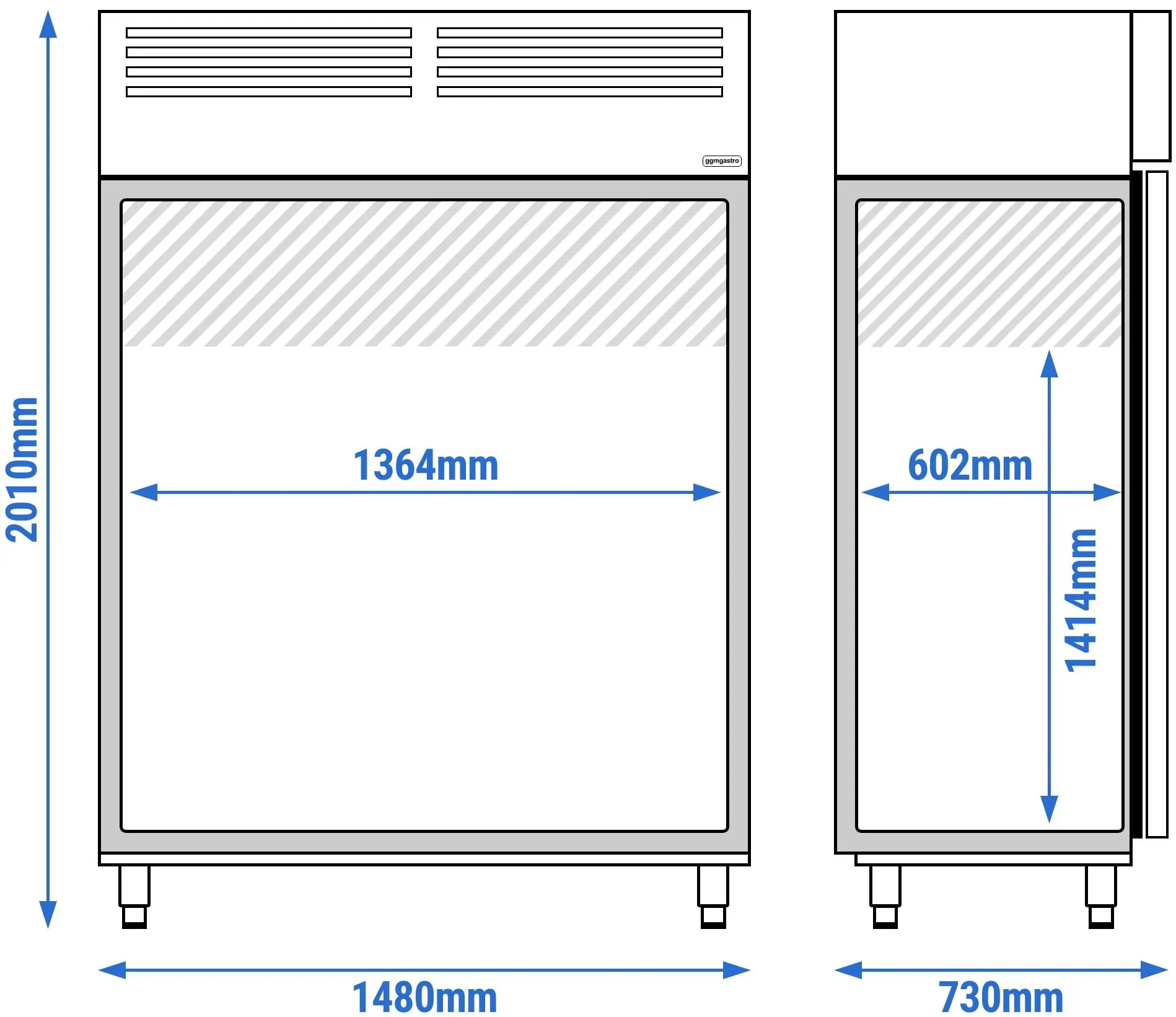 Холодильный шкаф GGM Gastro Eco KS1200ND (Inox) - 13