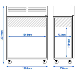 Dulap frigorific GGM Gastro Eco KSJ1400ND (Inox) Thumb