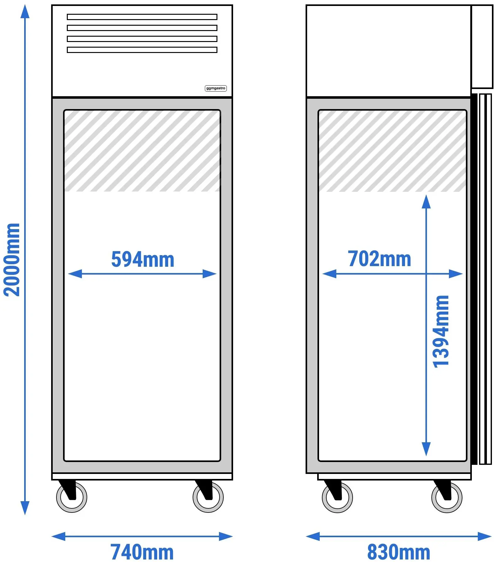Dulap frigorific GGM Gastro Eco KSJ650ND (Inox) - 13