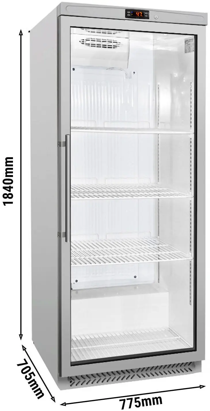 Холодильный шкаф GGM Gastro Eco KSS600GN (Grey) - 7