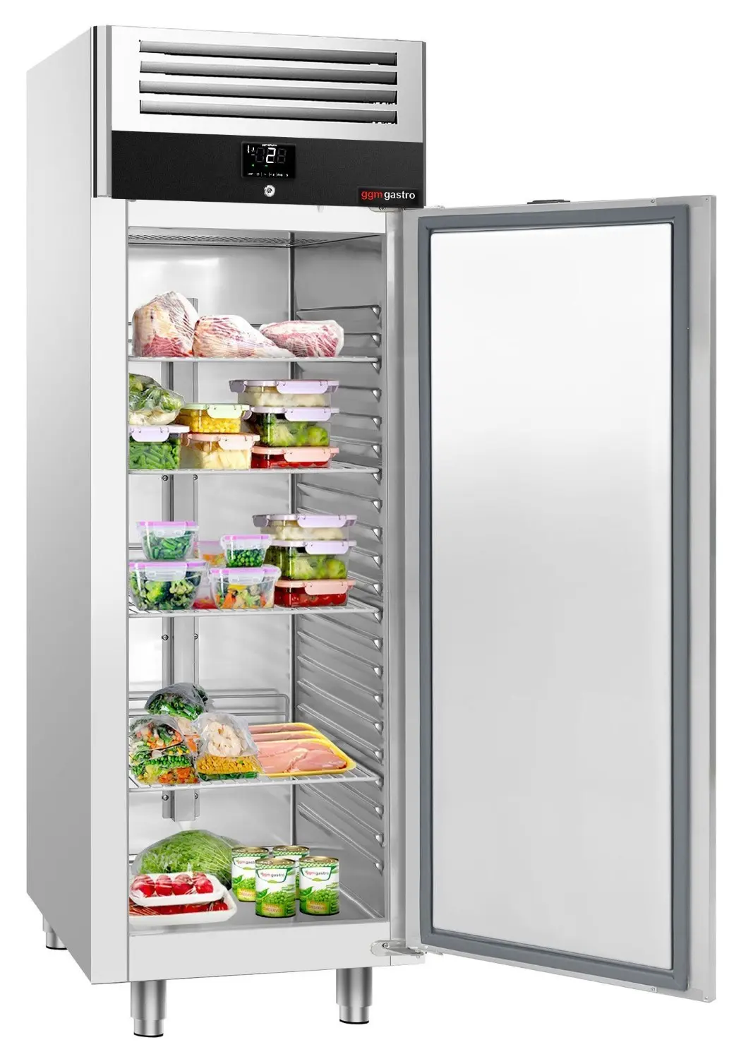 Холодильный шкаф GGM Gastro KC600NDN (Inox) - 3