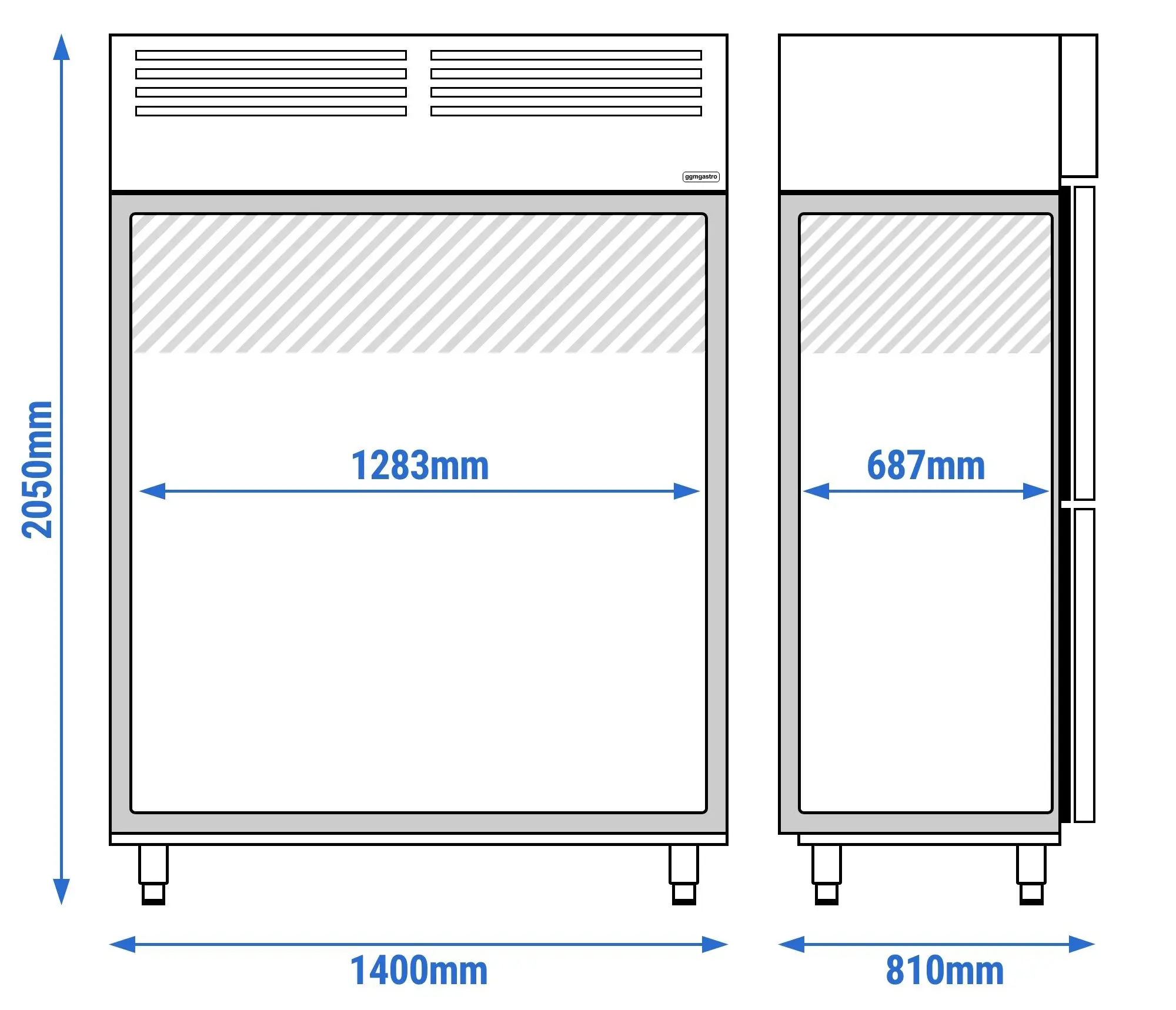 Dulap frigorific GGM Gastro KSF1482G (Inox) - 9