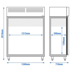 Холодильный шкаф GGM Gastro KSH1200-N (Inox) Thumb
