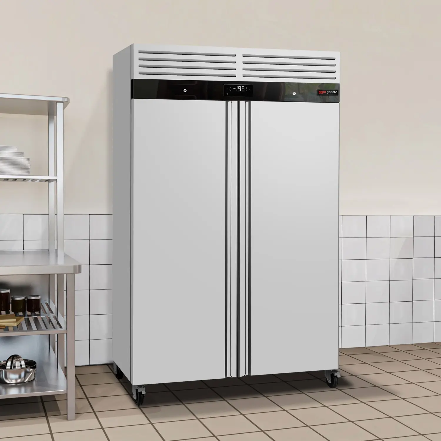 Холодильный шкаф GGM Gastro KSH1200-N (Inox) - 12
