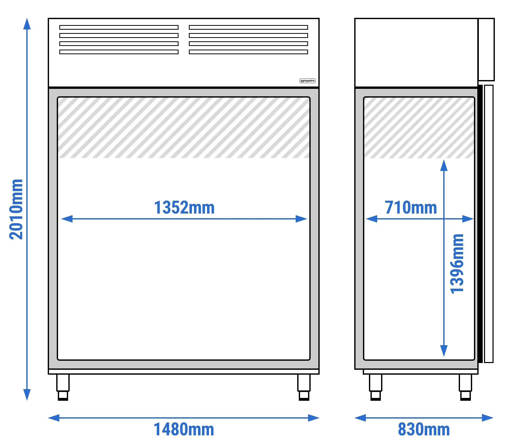 Холодильный шкаф GGM Gastro KSH1400-N (Inox) - 11