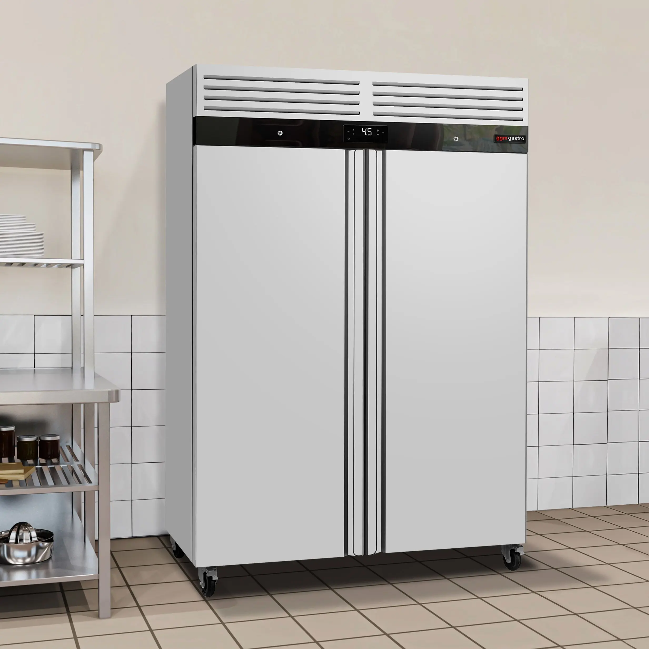 Холодильный шкаф GGM Gastro KSH1400-N (Inox) - 12