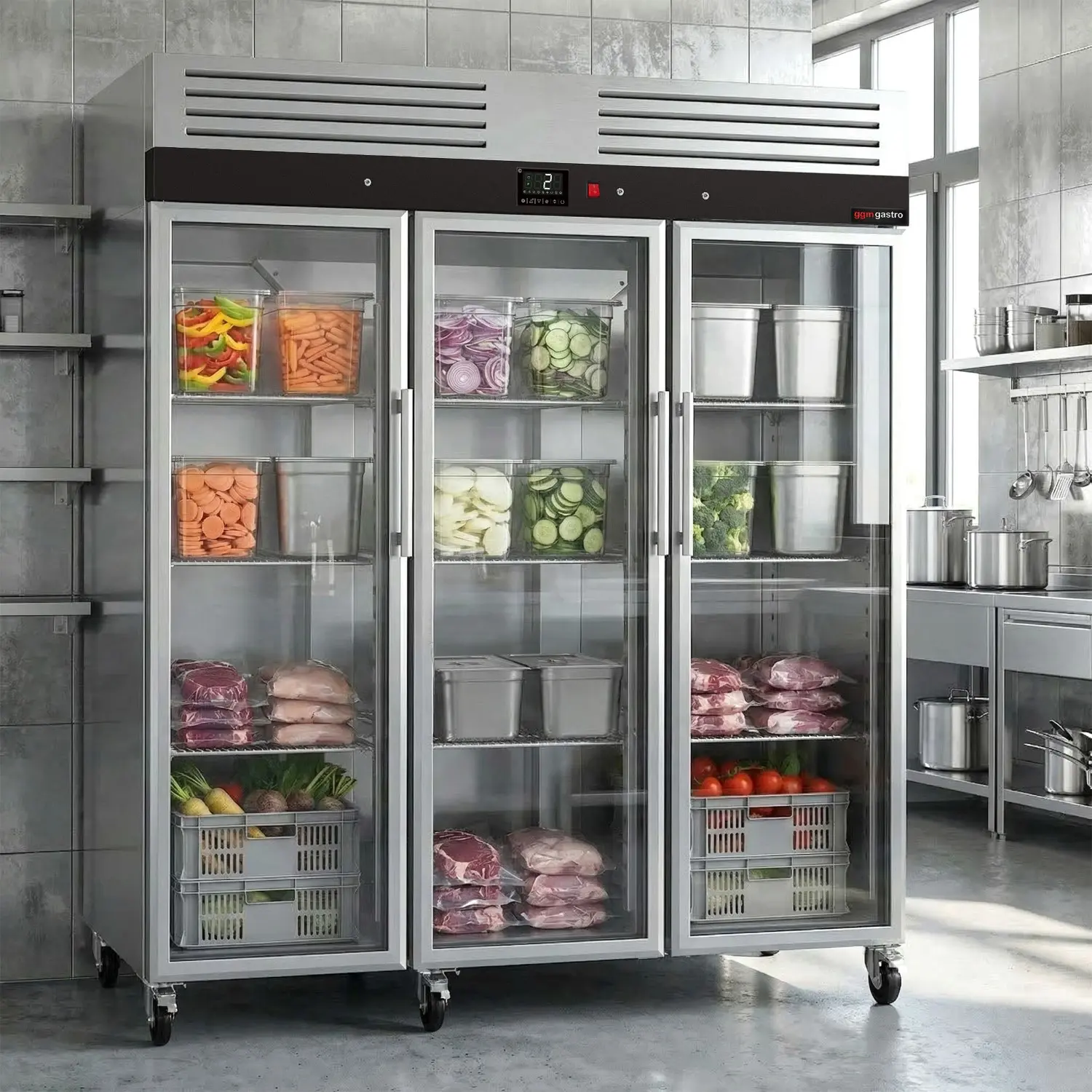 Dulap frigorific GGM Gastro KSH2100G (Inox) - 11