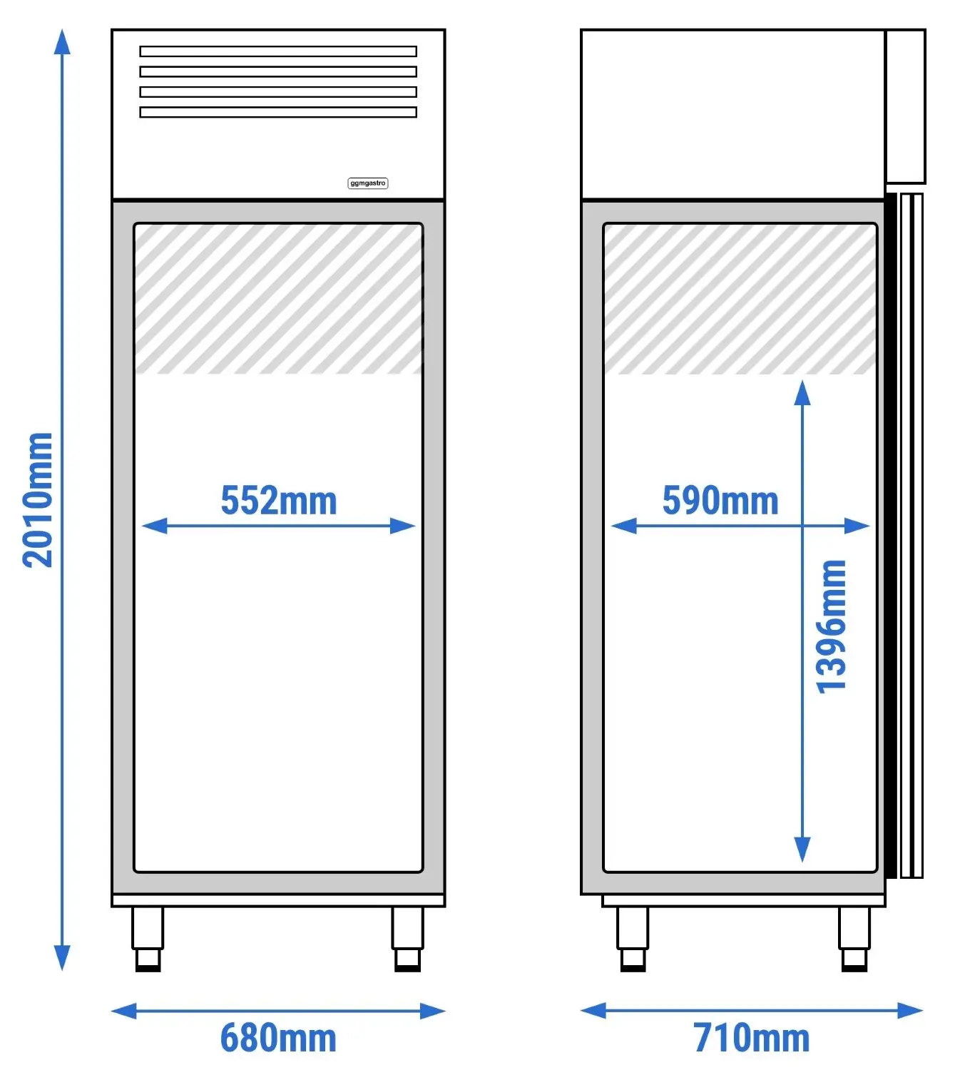 Dulap frigorific GGM Gastro KSH600-N (Inox) - 11