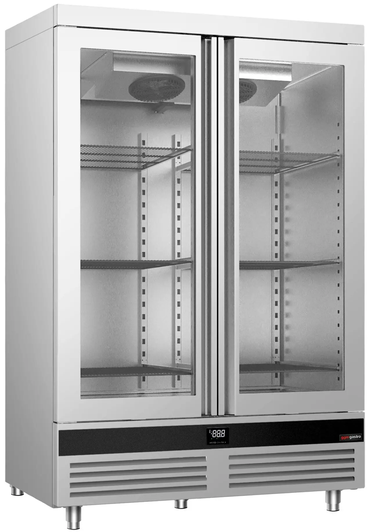 Холодильный шкаф GGM Gastro Premium GKND1400-2G (Inox) - 2