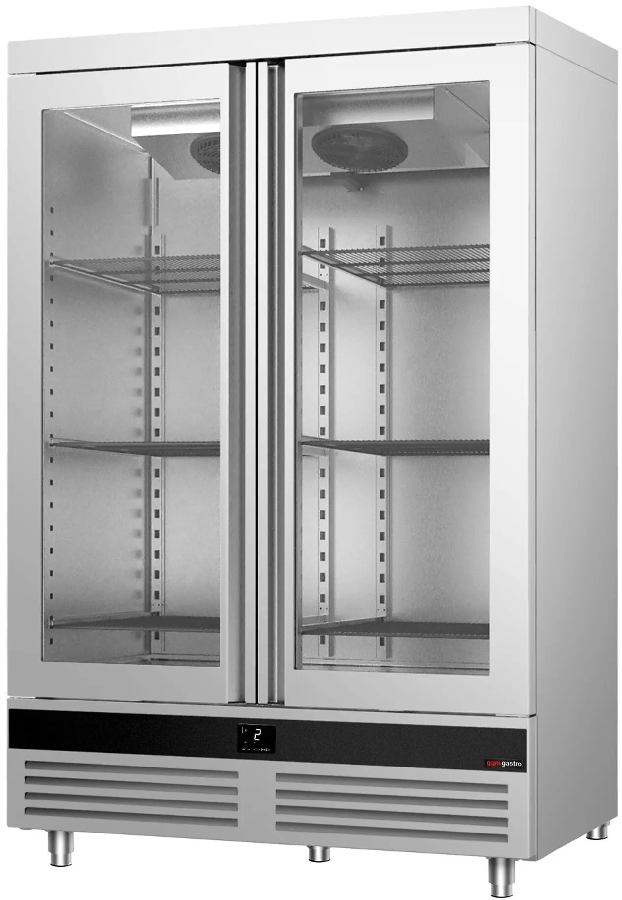 Холодильный шкаф GGM Gastro Premium GKND1400-2G (Inox) - 3