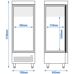 Dulap frigorific GGM Gastro Premium GKND700-1G (Inox) Thumb