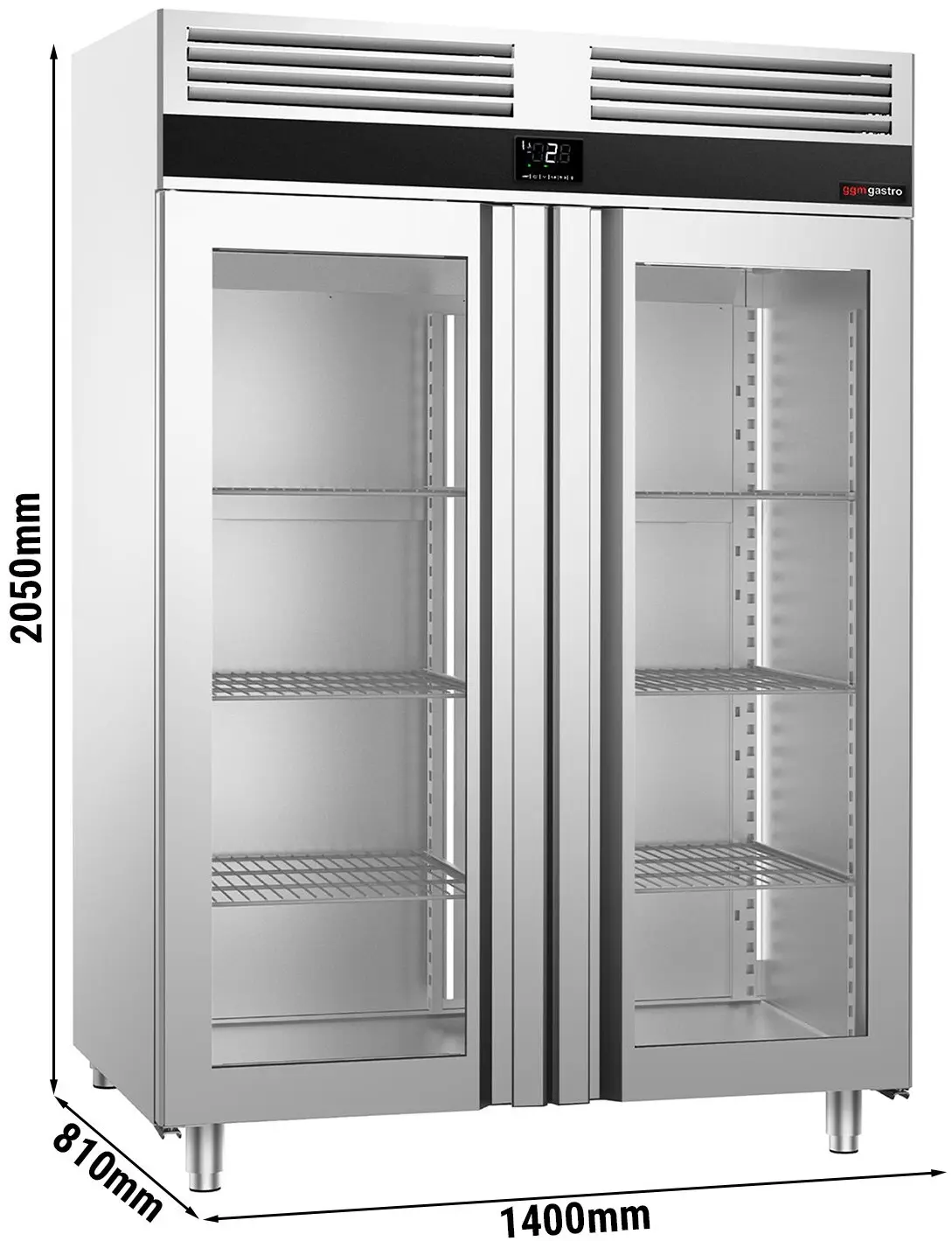 Dulap frigorific GGM Gastro Premium KF1400NDG-EF (Inox) - 10
