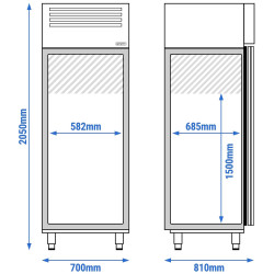 Dulap frigorific GGM Gastro Premium KF700NDG-EF (Inox) Thumb