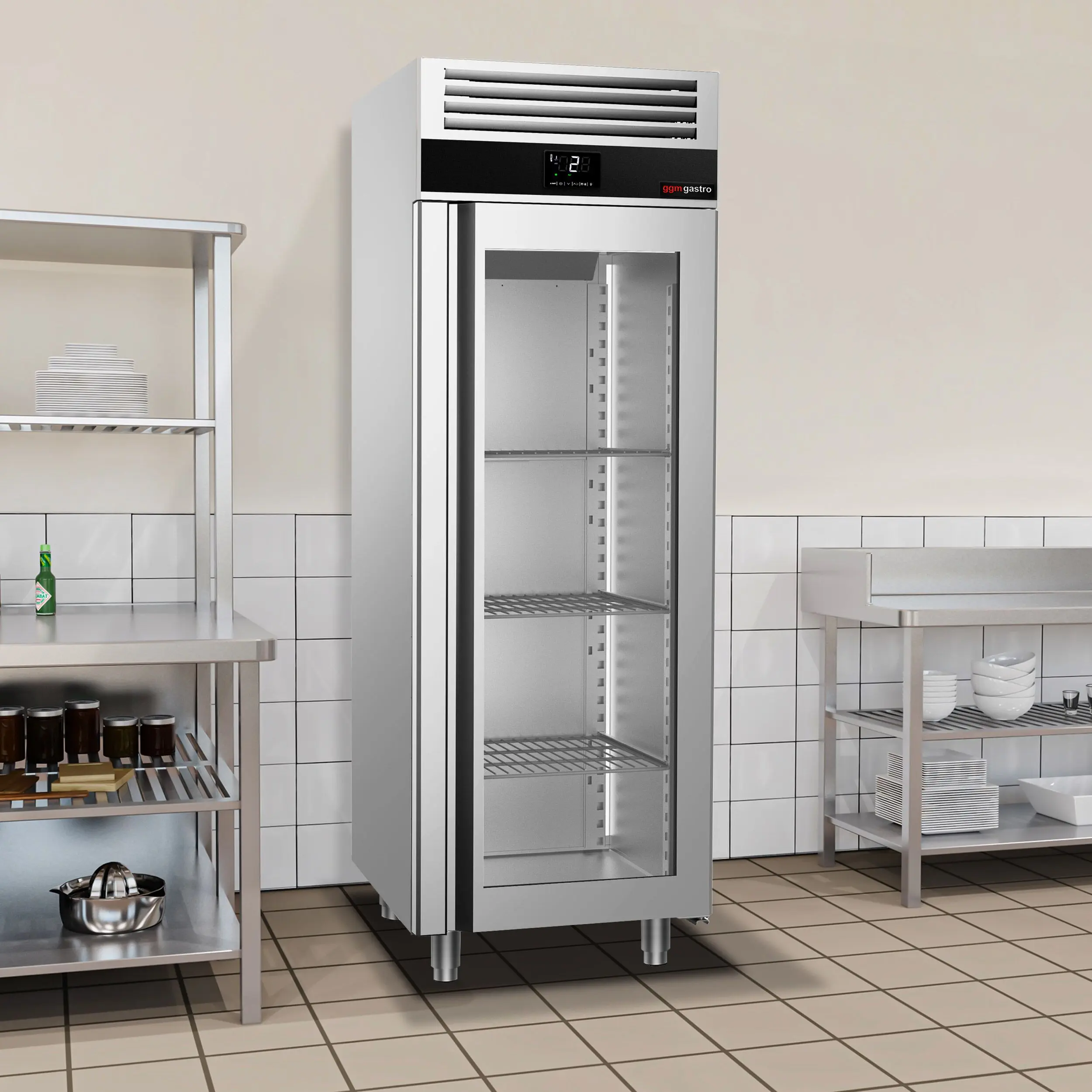 Dulap frigorific GGM Gastro Premium KF700NDG-EF (Inox) - 12