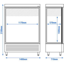 Dulap frigorific GGM Gastro Premium KND1400 (Inox) Thumb