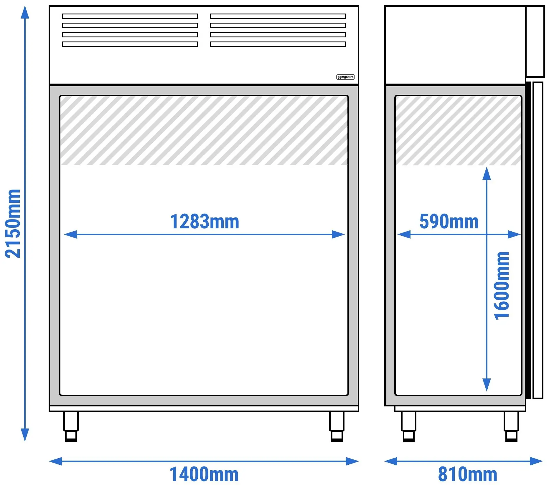 Dulap frigorific GGM Gastro Premium KSF1400GT2-EF (Inox) - 11