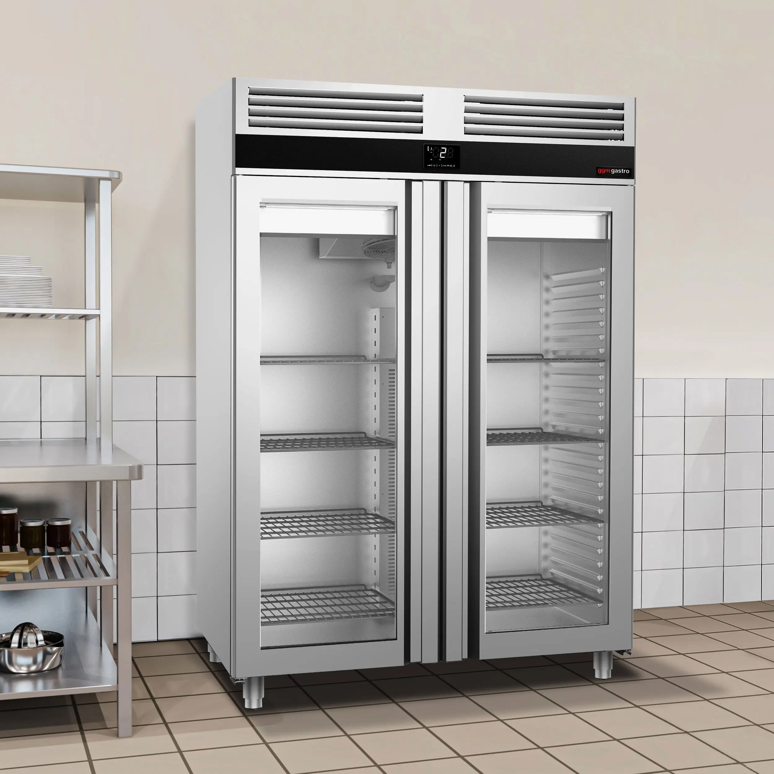 Dulap frigorific GGM Gastro Premium KSF1400GT2-EF (Inox) - 12