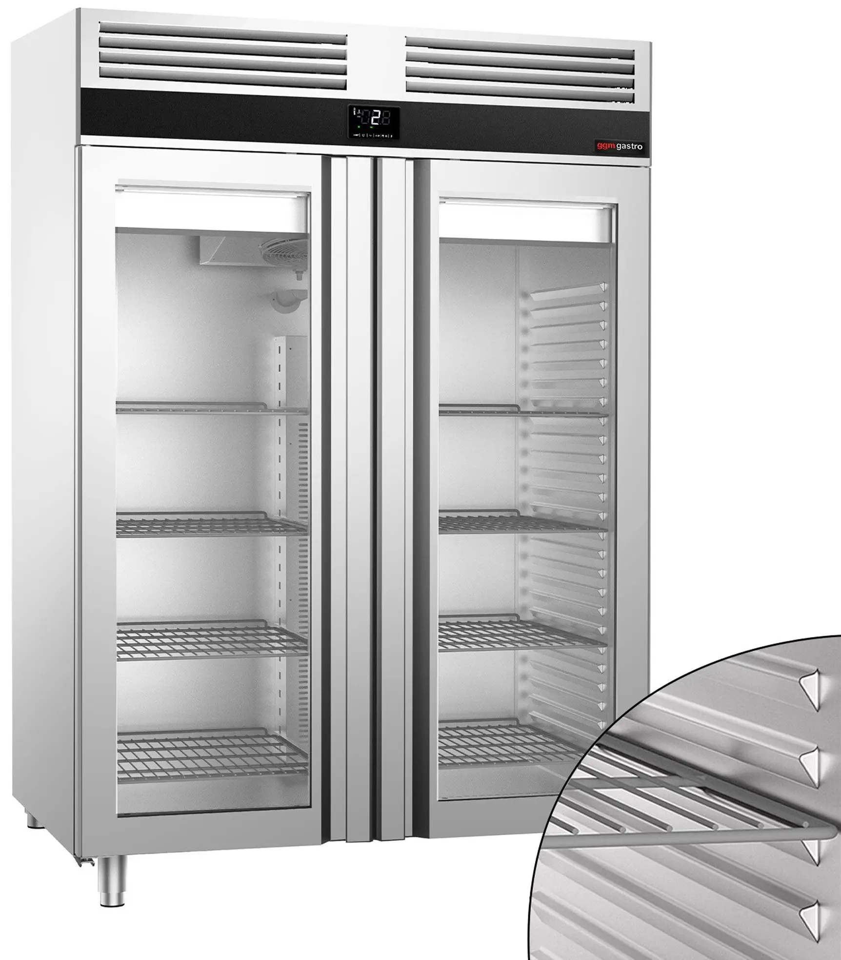 Dulap frigorific GGM Gastro Premium KSF1400GT2-EF (Inox) - 9
