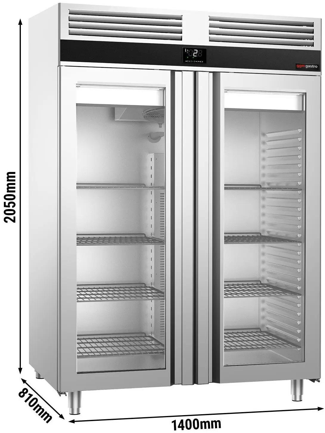 Dulap frigorific GGM Gastro Premium KSF1400GT2-EF (Inox) - 10
