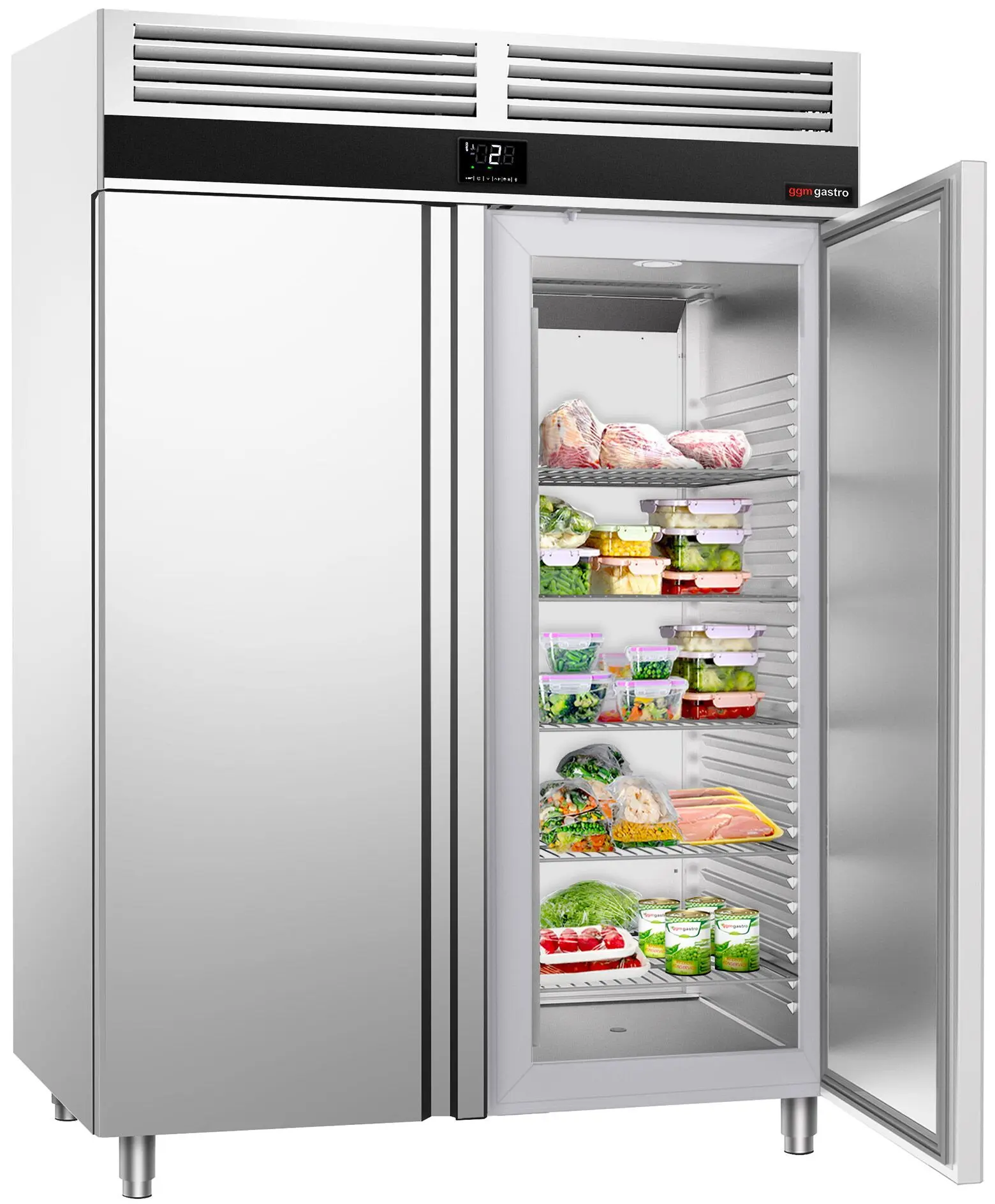 Dulap frigorific GGM Gastro Premium KSF1400T2-EF (Inox) - 4