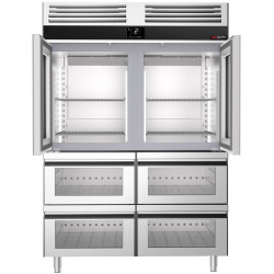 Холодильный шкаф GGM Gastro Premium KSF1482GS (Inox) Thumb