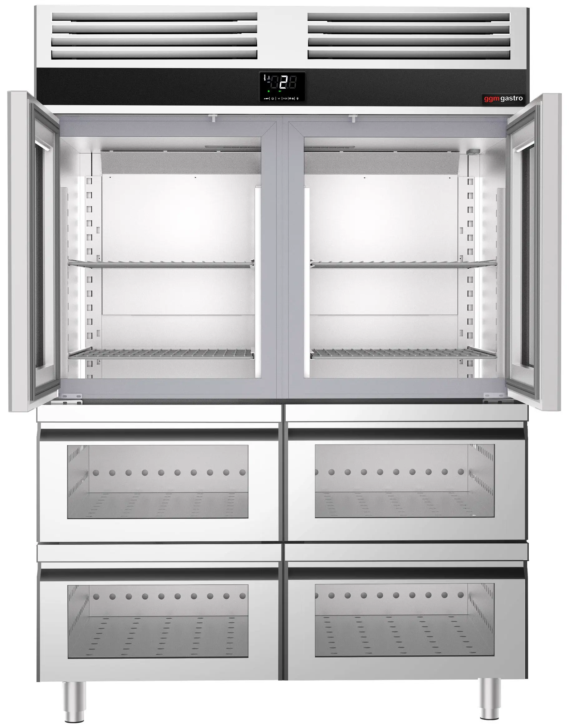 Холодильный шкаф GGM Gastro Premium KSF1482GS (Inox) - 2