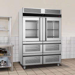 Холодильный шкаф GGM Gastro Premium KSF1482GS (Inox) Thumb