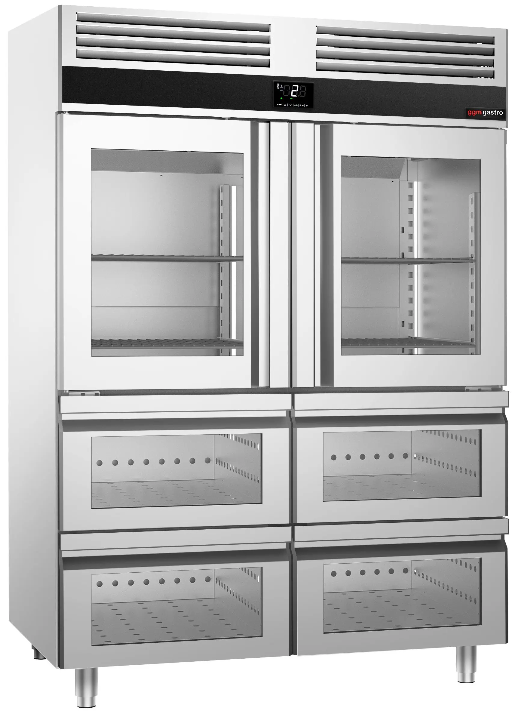 Холодильный шкаф GGM Gastro Premium KSF1482GS (Inox) - 3