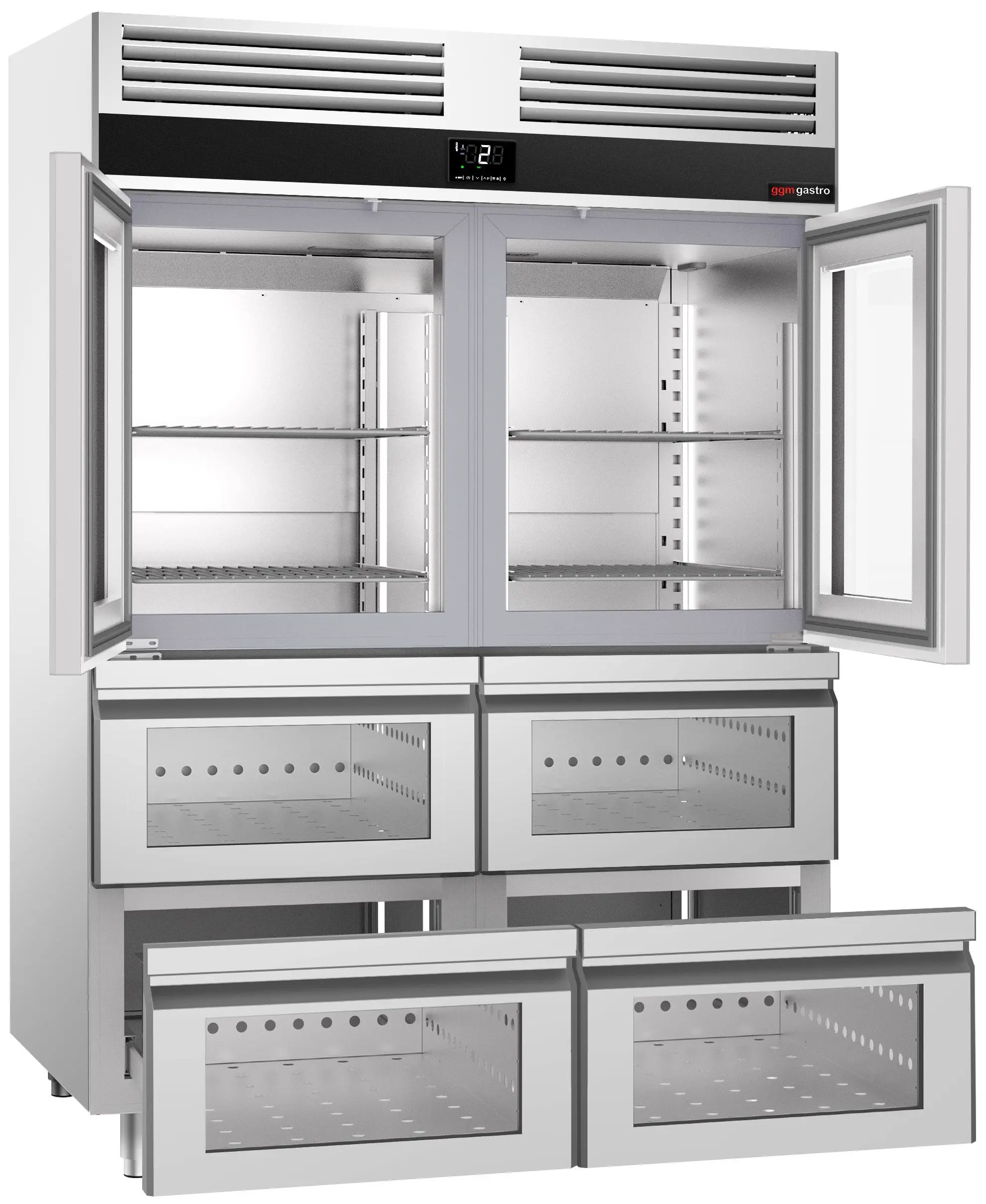 Холодильный шкаф GGM Gastro Premium KSF1482GS (Inox) - 4