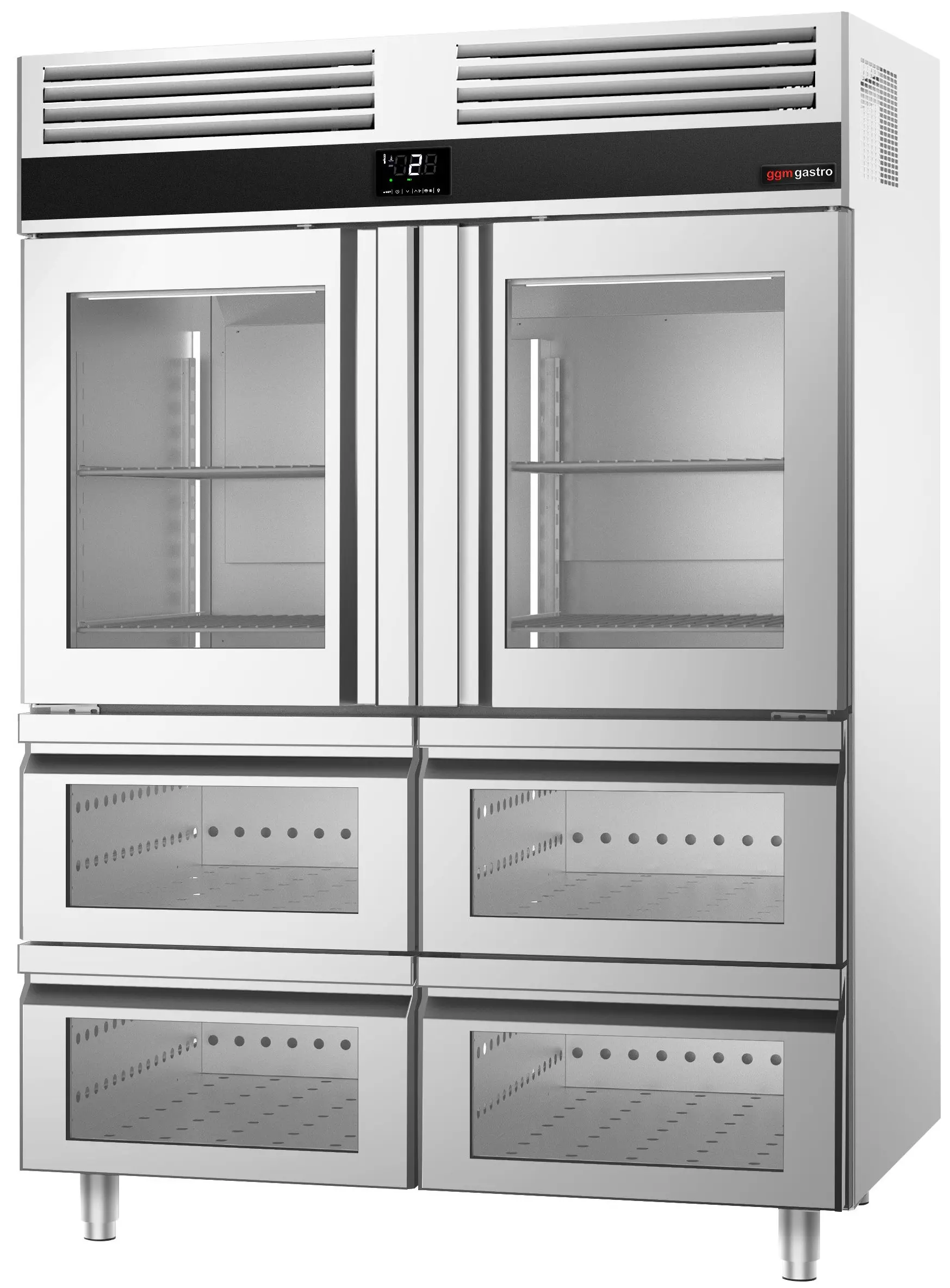 Холодильный шкаф GGM Gastro Premium KSF1482GS (Inox) - 6