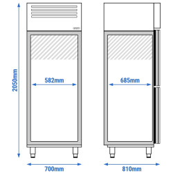 Dulap frigorific GGM Gastro Premium KSF782G (Inox) Thumb