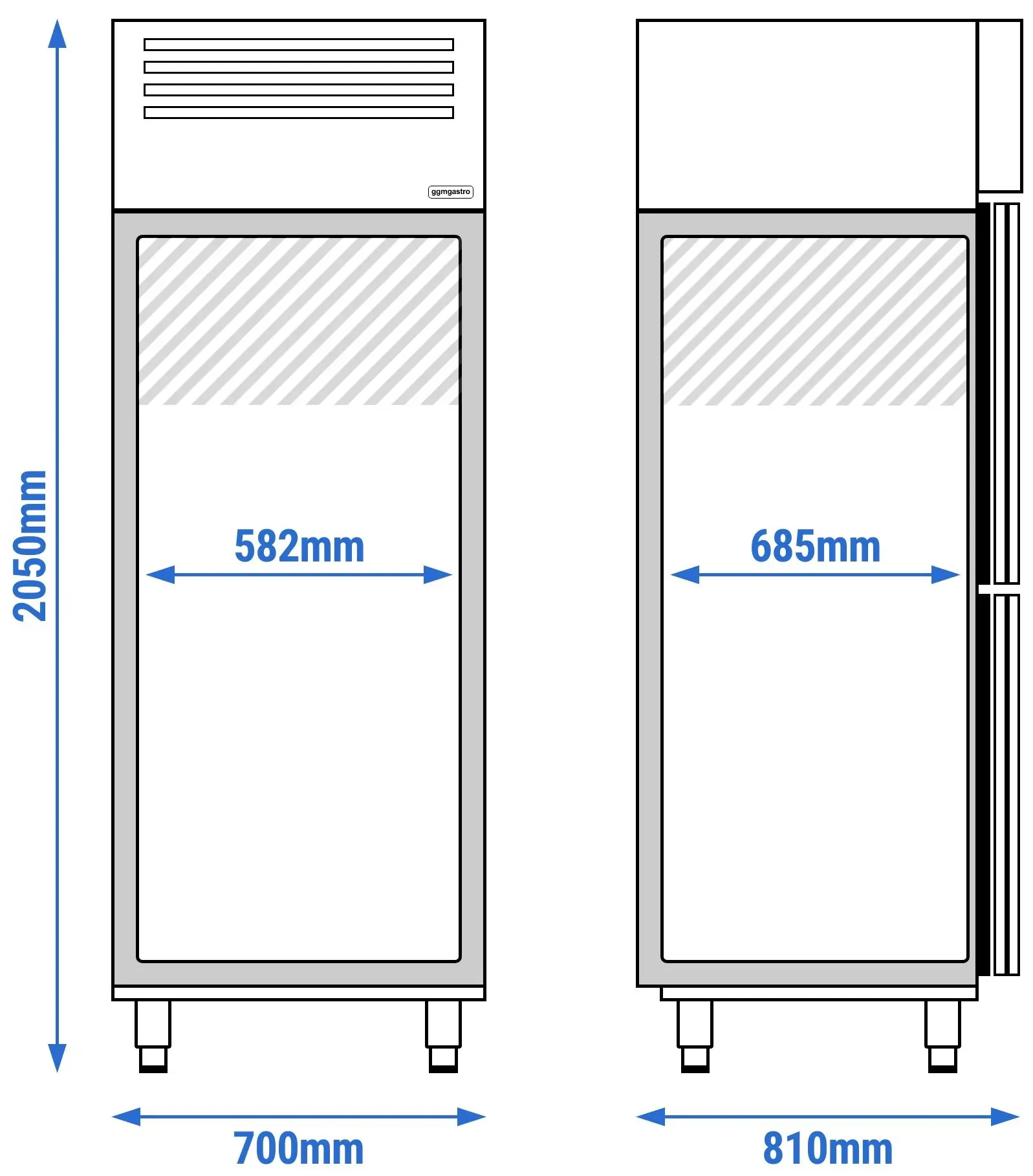 Dulap frigorific GGM Gastro Premium KSF782G (Inox) - 11